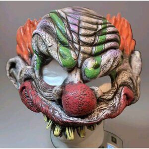 Scary Clown 2002 Disguise Mask The Fright Asylum Halloween Horror Vintage Y2K
